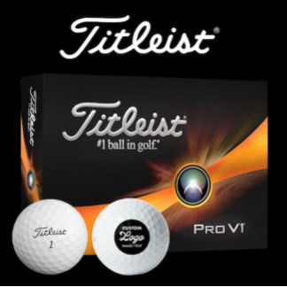 12 x balles de golf Titleist Pro V1 avec logo pers