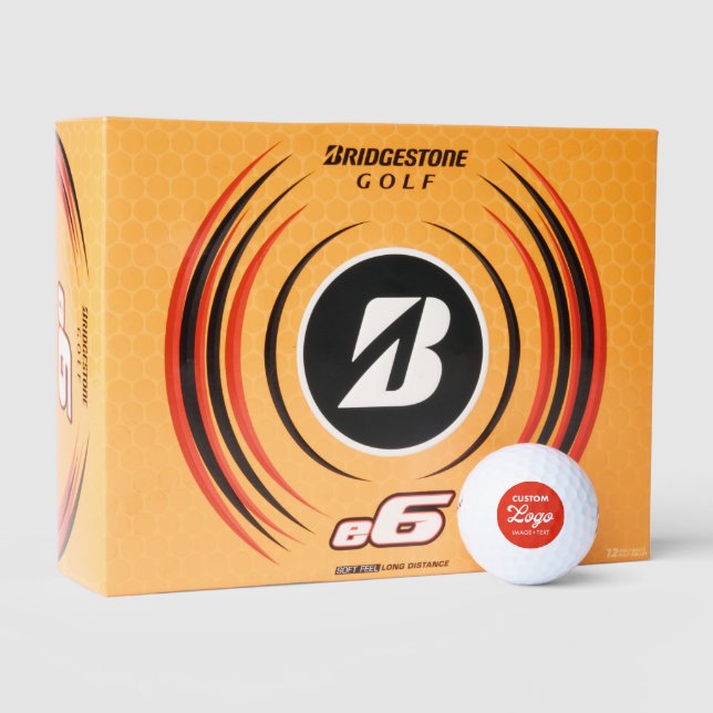 12 x Custom Logo Photo Bridgstone e6 Golf Balls (Packaging)
