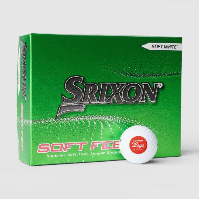 12 x Custom Logo Photo Srixon Soft Feel Golf Balls (Packaging)