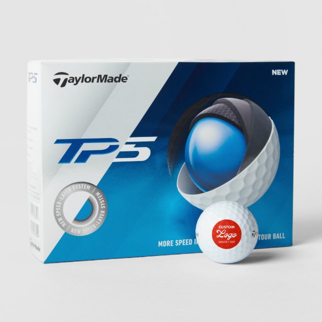 12 x Custom Logo Photo TaylorMade TP5 Golf Balls (Packaging)