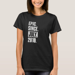 12 Year Old 12th Birthday Epic Since July 2010 T-Shirt