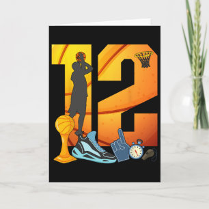12 Year Old 12th Sketll Birthday Partytheme Boys G Card