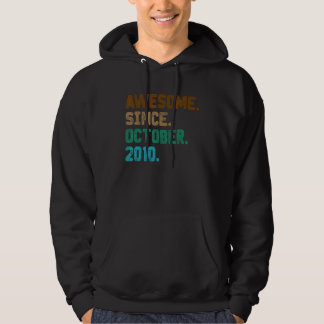 12 Year Old  Awesome Since October 2010 12th Birth Hoodie