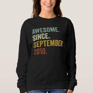 12 Year Old Awesome Since September 2010 12th Bda Sweatshirt