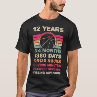 12 Year Old Basketball Birthday 12Th Birthday Boy T-Shirt