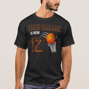 12 Year Old Basketball Player 12th Birthday Party  T-Shirt