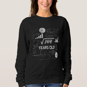 12 Year Old Bday Geeky Math 12th birthday Gift Sweatshirt