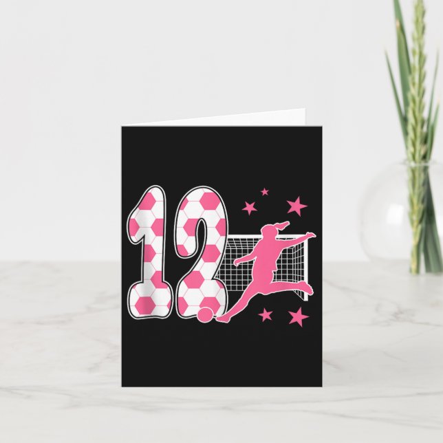 12 Year Old Birthday Soccer Lover 12th Soccer Them Card (Front)