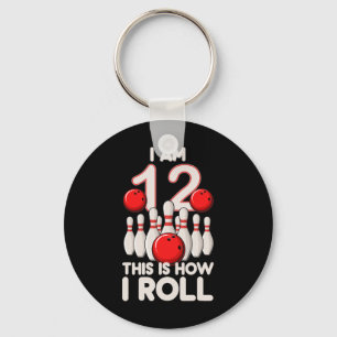 12 Year Old Bowling Party 12th Birthday Is How I R Keychain
