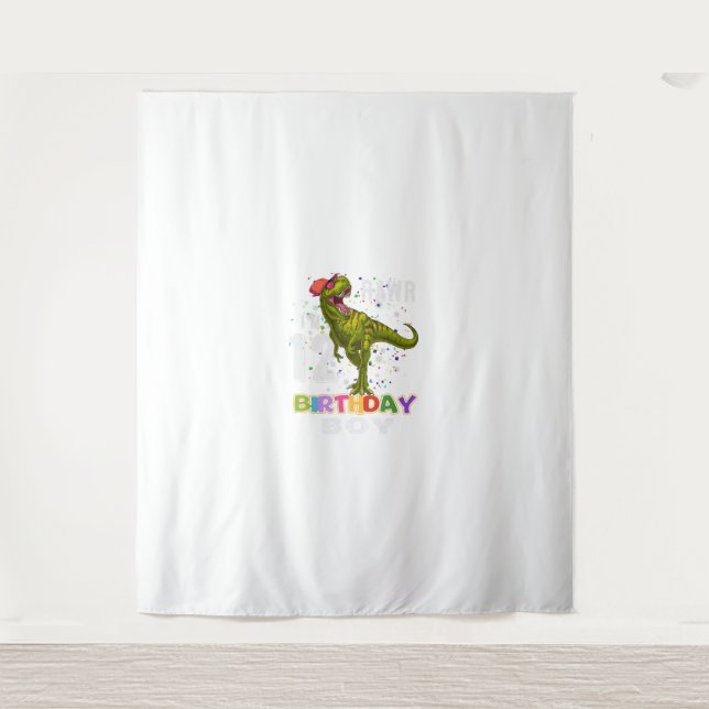 12 Year Old Gifts Kid 12th Birthday Boy Dinosaur R Tapestry (Front)