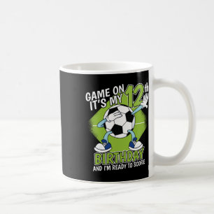 12 Year Old Soccer Player Boy 12th Birthday Soccer Coffee Mug
