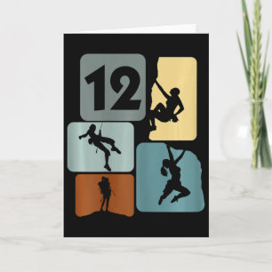 12 Years Girls Climbing Bouldering 12th Birthday C Card