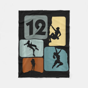 12 Years Girls Climbing Bouldering 12th Birthday C Fleece Blanket