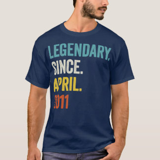 12 Years Legendary Since April 2011 12th Birthday2 T-Shirt