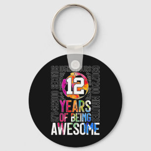 12 Years Of Being Awesome Soccer 12th Birthday _1 Keychain