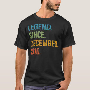 12 Years Old 12th Bday Boys Legend Since December T-Shirt