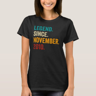 12 Years Old 12th Bday Boys Legend Since November T-Shirt