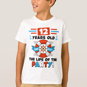 12 Years Old 12th Birthday Cruise Ship Party Kids  T-Shirt