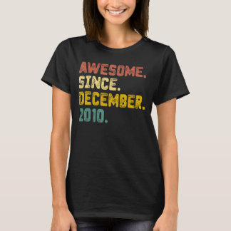12 Years Old  Awesome Since December 2010 12th Bir T-Shirt