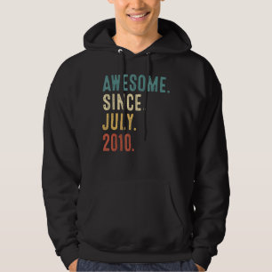 12 Years Old Awesome Since July 2010 12th Birthda Hoodie