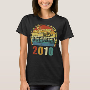 12 Years Old Awesome Since October 2010 12th Birth T-Shirt