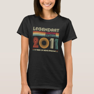 12 Years Old Legendary 2011 Retro 12th Birthday T-Shirt