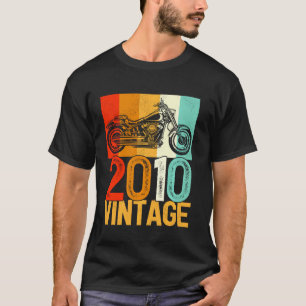 12 Years Old Retro Motorcycle Vintage 2010 12th Bi T-Shirt