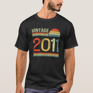 12 Years Old Vintage 2011 Made In 2011 12th Birth T-Shirt