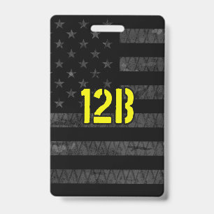 12B Combat Engineer Subdued American Flag Badge