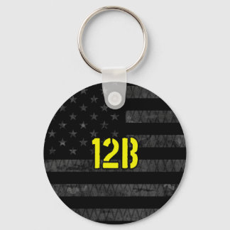 12B Combat Engineer Subdued American Flag Keychain