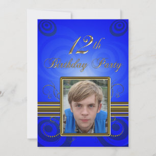 12e fête d'anniversaire Invitation