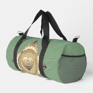 12th/30th Pearl & Green Wedding Anniversary  Duffle Bag