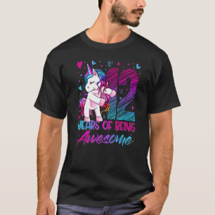 12th Birthday  12 Year Old Girl Flossing Unicorn P T-Shirt