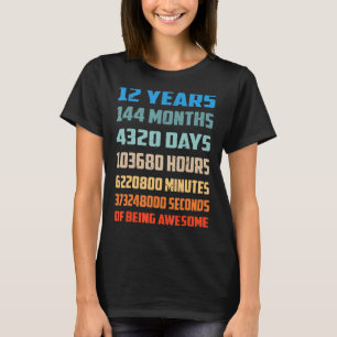 12th Birthday   12 Years Old Being Awesome T-Shirt