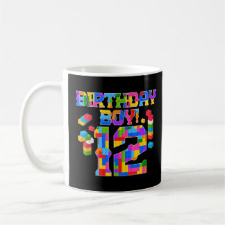 12th Birthday 12 Years Old Block Building Boys Kid Coffee Mug