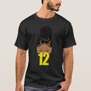 12th Birthday African American Preteen Girl T-Shirt