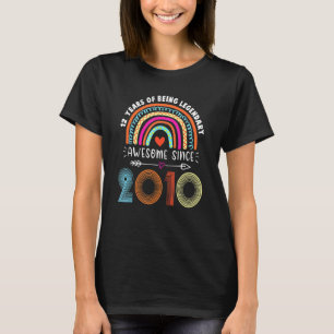 12th Birthday Awesome Since 2010 12 Years Old Rain T-Shirt