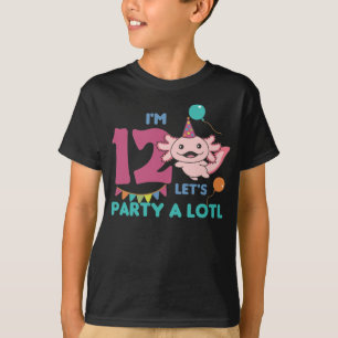 12th Birthday Axolotl Twelve Year Old Sweet T-Shir T-Shirt