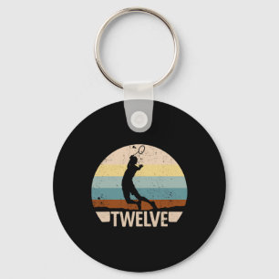 12th Birthday Badminton 12 Years Badminton Boys Ba Keychain