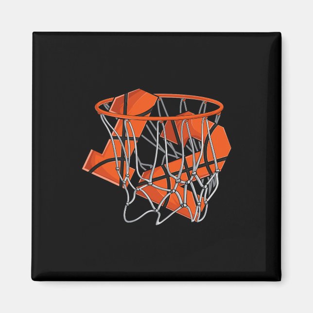 12th Birthday Basketball  Kids Magnet (Front)