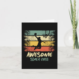 12th Birthday Basketball Player Awesome Since 2011 Card