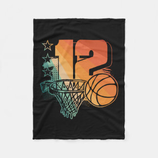 12th Birthday Boy Sketll Player Sketll 12 Years Ol Fleece Blanket