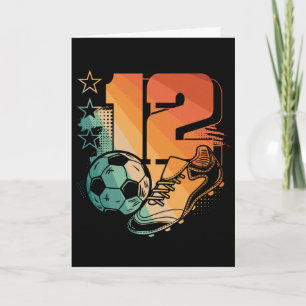 12th Birthday Boy Soccer Player Football 12 Years  Card