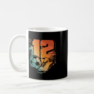 12th Birthday Boy Soccer Player Football 12 Years Coffee Mug