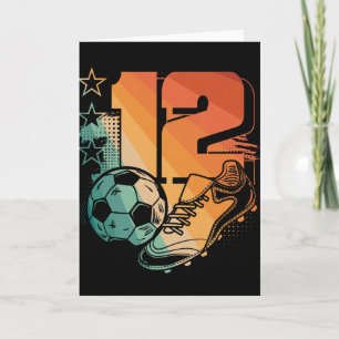 12th Birthday Boy Soccer Player Footll 12 Years Ol Card