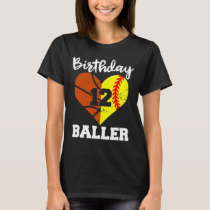 12th Birthday Byller Fun 12 Year Old Softbyll Bysk T-Shirt
