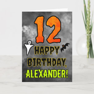 12th Birthday: Eerie Halloween Theme + Custom Name Card