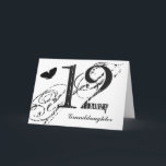 12th birthday for a granddaughter, butterfly card<br><div class="desc">A white background featuring a black butterfly and black text,  on this 12th birthday greeting for a granddaughter. My Funny Mind Greetings.</div>