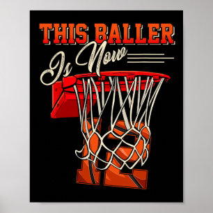 12th Birthday  For Boy Basketball 12 Years Old Kid Poster