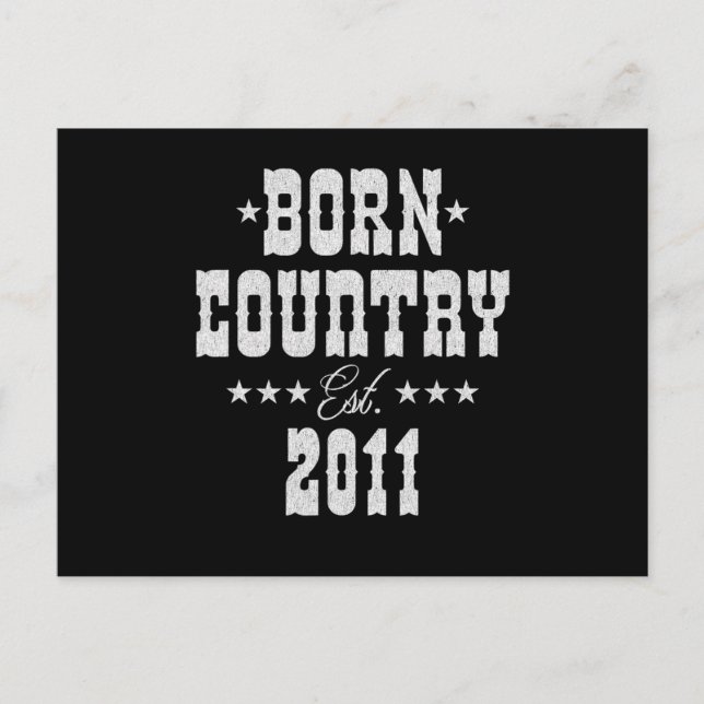 12th Birthday for Country Western Music Lover  Postcard (Front)